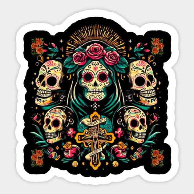 Day of the Dead Sticker by Tuff Tees